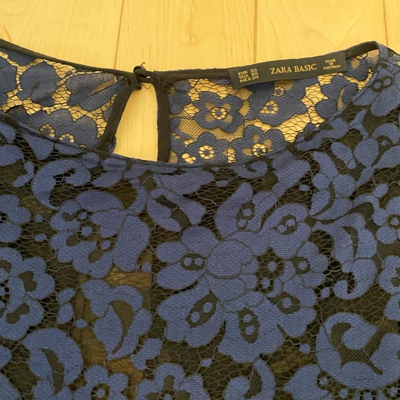 Zara - Navy Blue Lace Romper - XS - Picture 6 of 6
